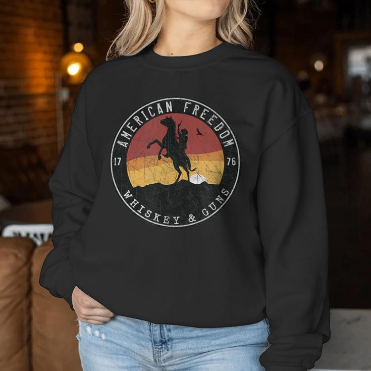 American Freedom 1776 Whiskey And Guns Women Sweatshirt Unique Gifts