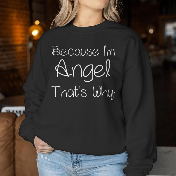 Angel Personalized Birthday Name Idea Women Sweatshirt Funny Gifts