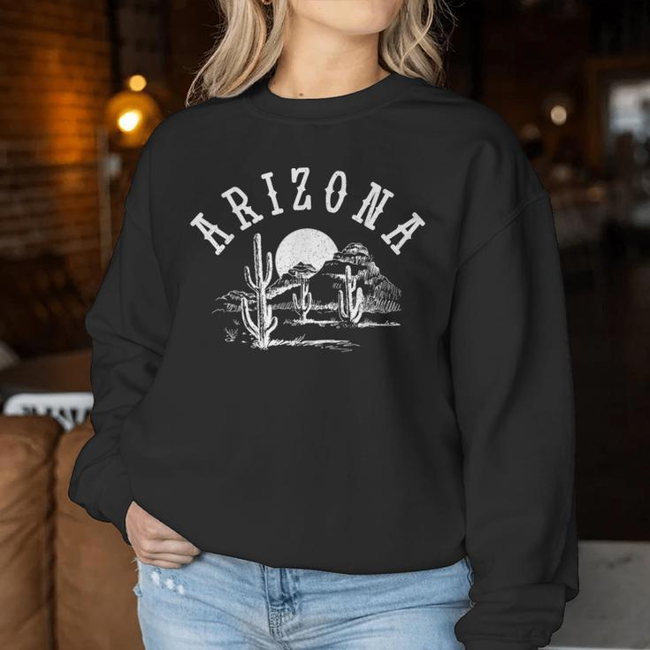 Arizona Az Pride Cactus Vintage Women Sweatshirt Funny Gifts