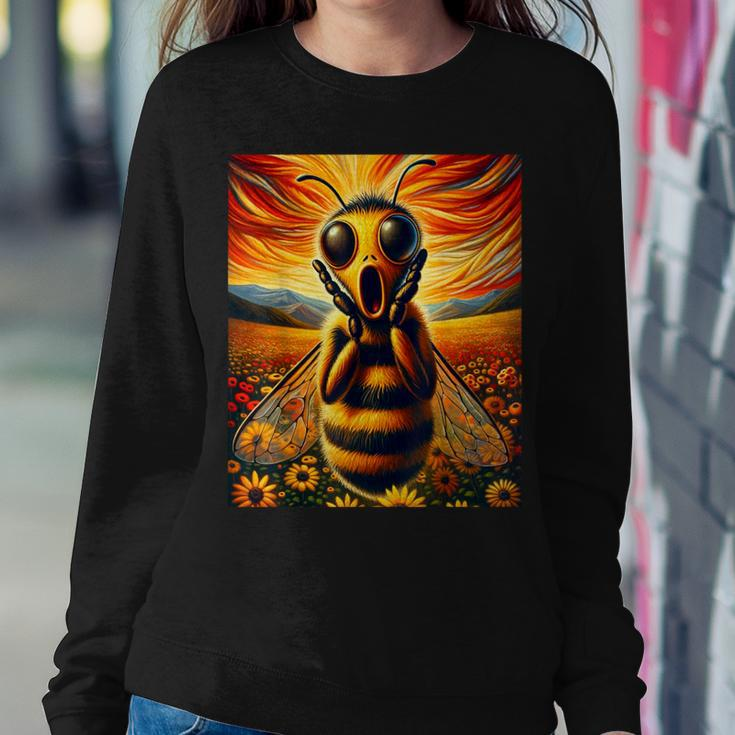 Artsy Apparel For Bee Lovers Artistic Bee Women Sweatshirt Funny Gifts