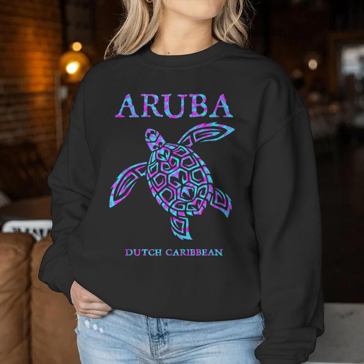 Aruba Sea Turtle Boys Girls Vacation Souvenir Women Sweatshirt Personalized Gifts