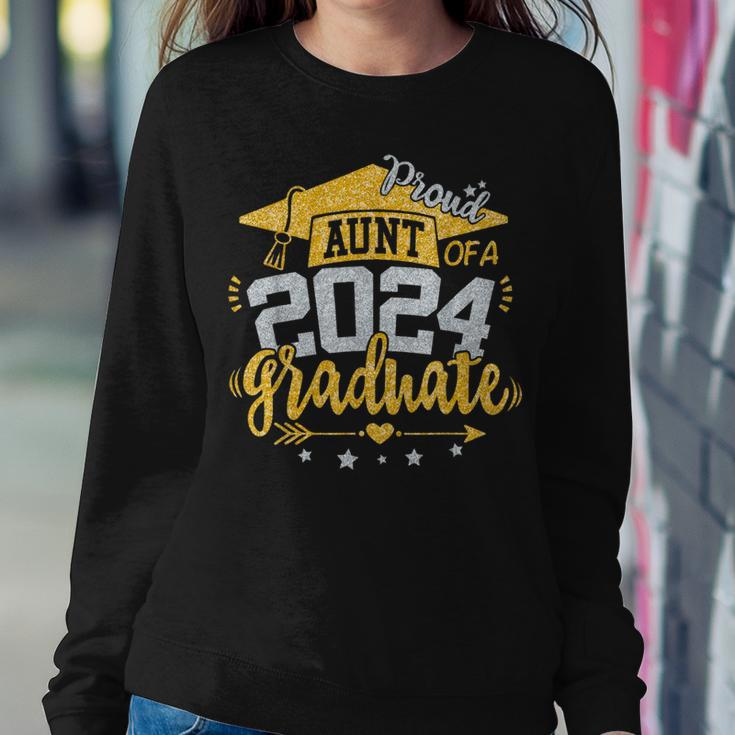 Auntie Senior 2024 Proud Aunt Of A Class Of 2024 Graduate Women Sweatshirt Funny Gifts