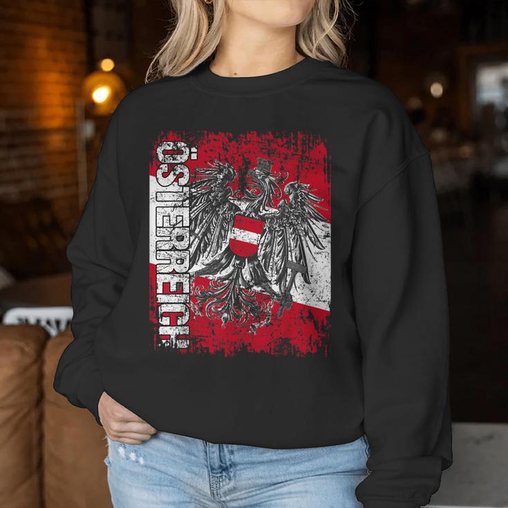 Austrian Flag For And Women Sweatshirt Frauen Lustige Geschenke