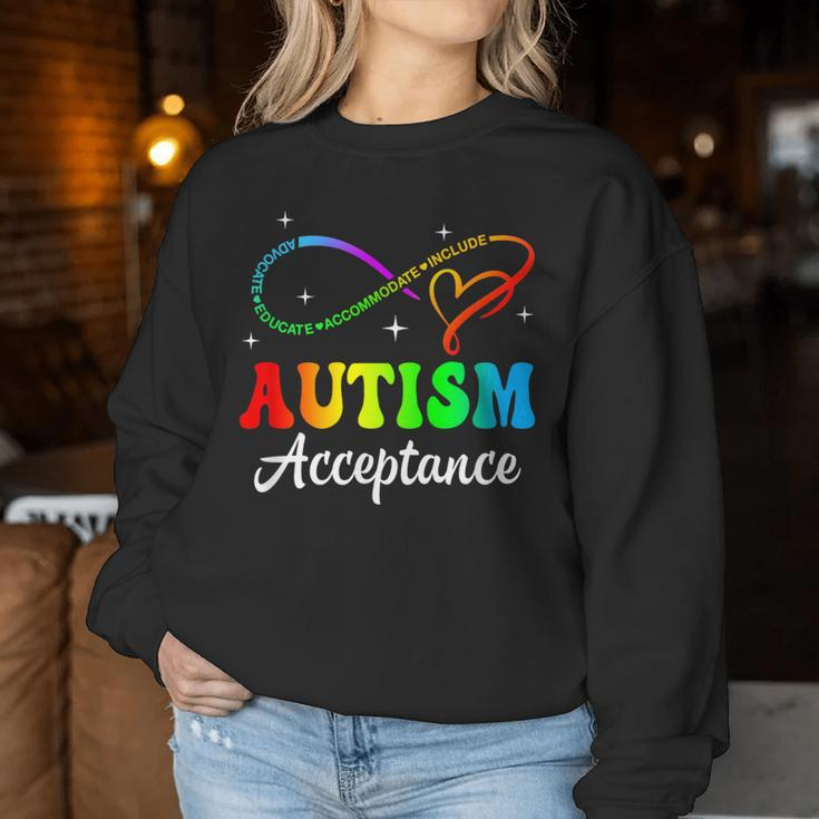 Autism Awareness Acceptance Infinity Symbol Kid Women Sweatshirt Unique Gifts