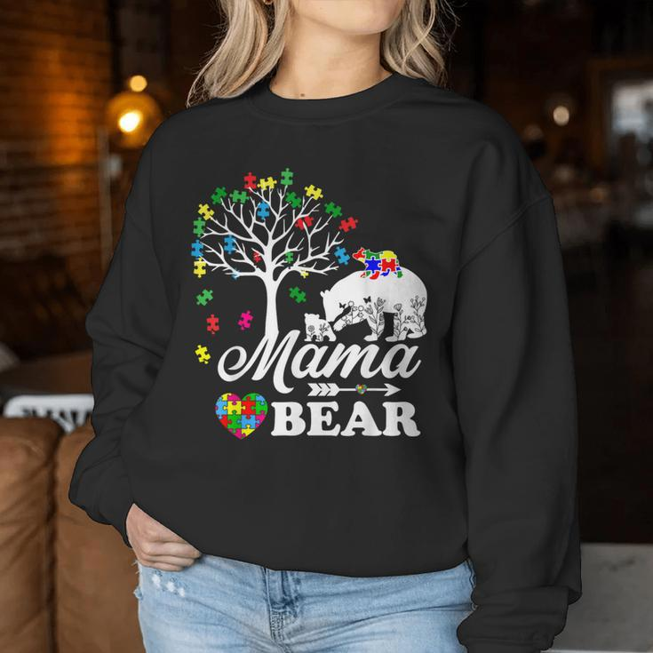 Autism Awareness Mama Bear Support Autistic Autism Mom Women Sweatshirt Unique Gifts