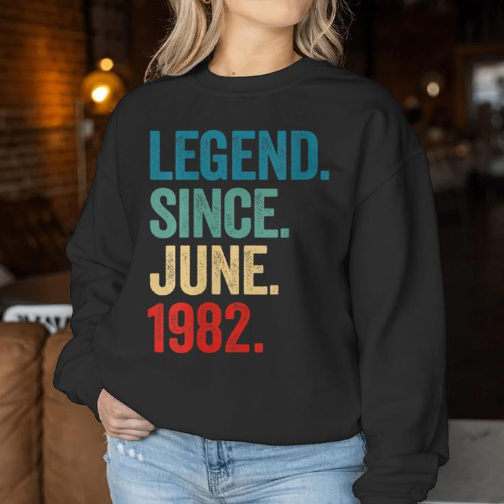 Awesome Since June 1982 Vintage 42Nd Birthday Women Women Sweatshirt Unique Gifts