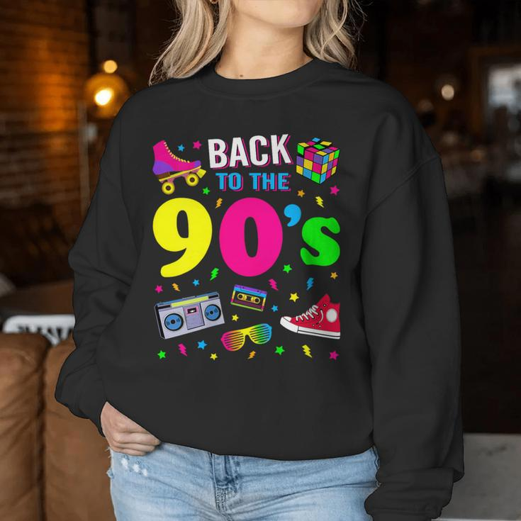 Back To 90'S 1990S Vintage Retro Nineties Costume Party Women Sweatshirt Unique Gifts
