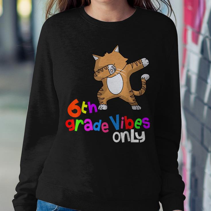 Back To School 6Th Grade Dabbing Cat 1St Day Women Sweatshirt Unique Gifts