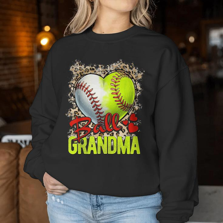 Ball Grandma Softball Grandma Baseball Grandma Women Sweatshirt Funny Gifts