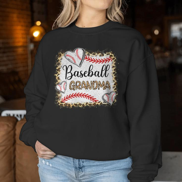 Baseball Grandma Leopard Print Baseball Sports Player Women Sweatshirt Unique Gifts