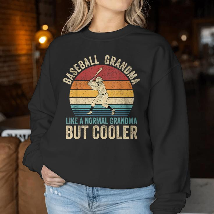Baseball Grandma Like A Normal Grandma But Cooler Vintage Women Sweatshirt Personalized Gifts