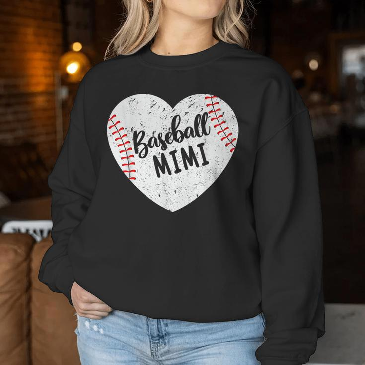 Baseball Mimi Retro Heart Baseball Grandma Mother's Day Women Sweatshirt Unique Gifts