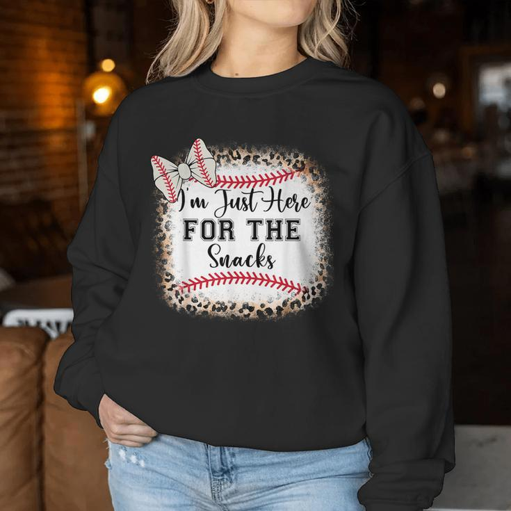 Baseball Sister Im Just Here For The Snacks Toddler Girl Women Sweatshirt Unique Gifts