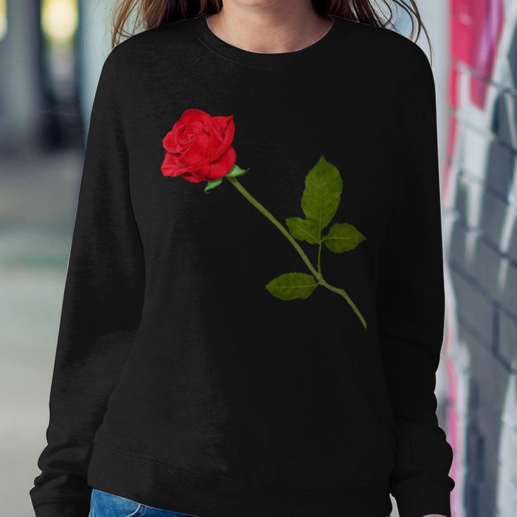 Beautiful Single Red Rose Flower Og Only Found Here Women Sweatshirt Unique Gifts