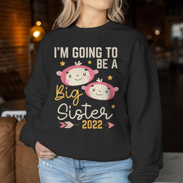 Become Big Sister 2022 Monkey Women Sweatshirt Unique Gifts