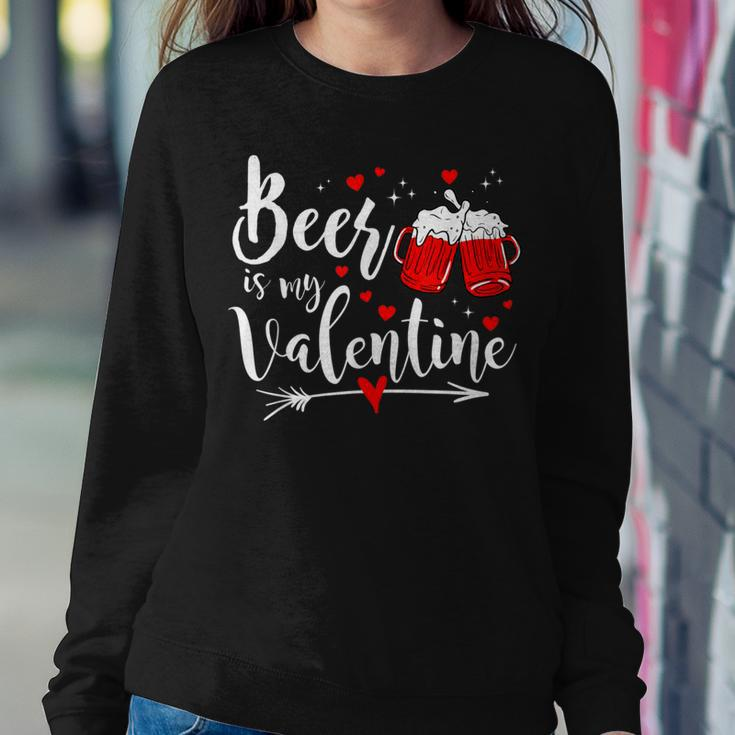 Beer Is My Valentine Day Drunk Cupid Drinking Heart Women Sweatshirt Funny Gifts