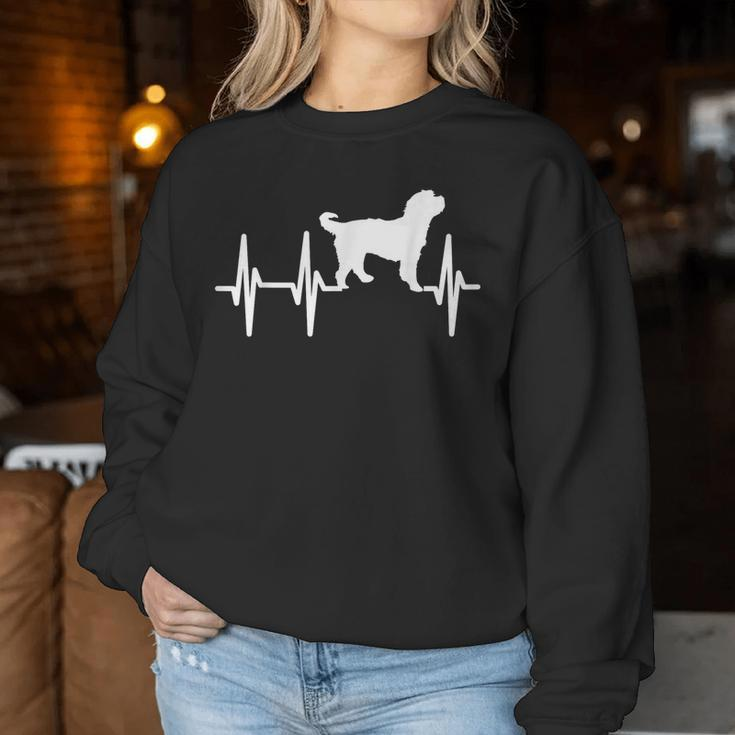 Bernedoodle Heartbeat Dog Mom Dad Pet Women Sweatshirt Unique Gifts