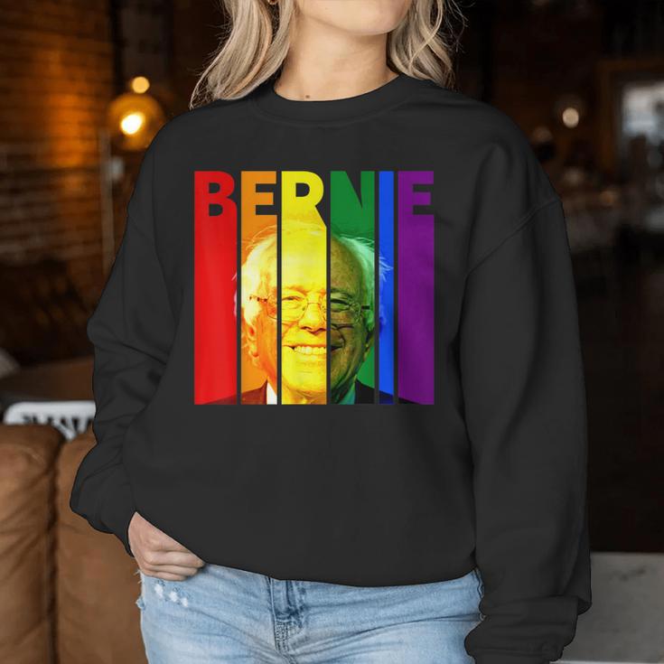 Bernie Sanders Gay Lgbtq Rainbow Vintage Democrat Voter Women Sweatshirt Unique Gifts