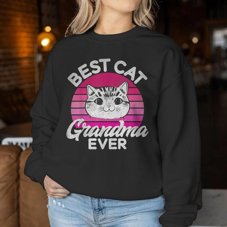 Best Cat Grandma Ever Cat Grandma Women Sweatshirt Personalized Gifts