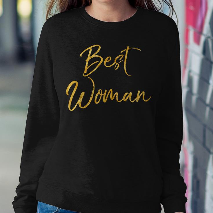 Best Woman Cute Gold Girl Groomsman For Women Women Sweatshirt Unique Gifts