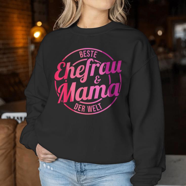 Beste Ehefrau Und Mama Der Welt Sweatshirt Frauen Lustige Geschenke