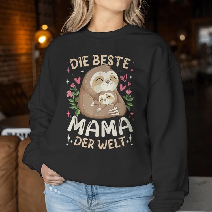 Beste Mama Der Welt Faultiere Mutter Mit Kind Muttertag Sweatshirt Frauen Lustige Geschenke