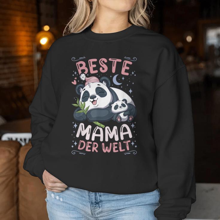 Beste Mama Der Welt Mutter Panda-Bär Mit Kind Muttertag Sweatshirt Frauen Lustige Geschenke