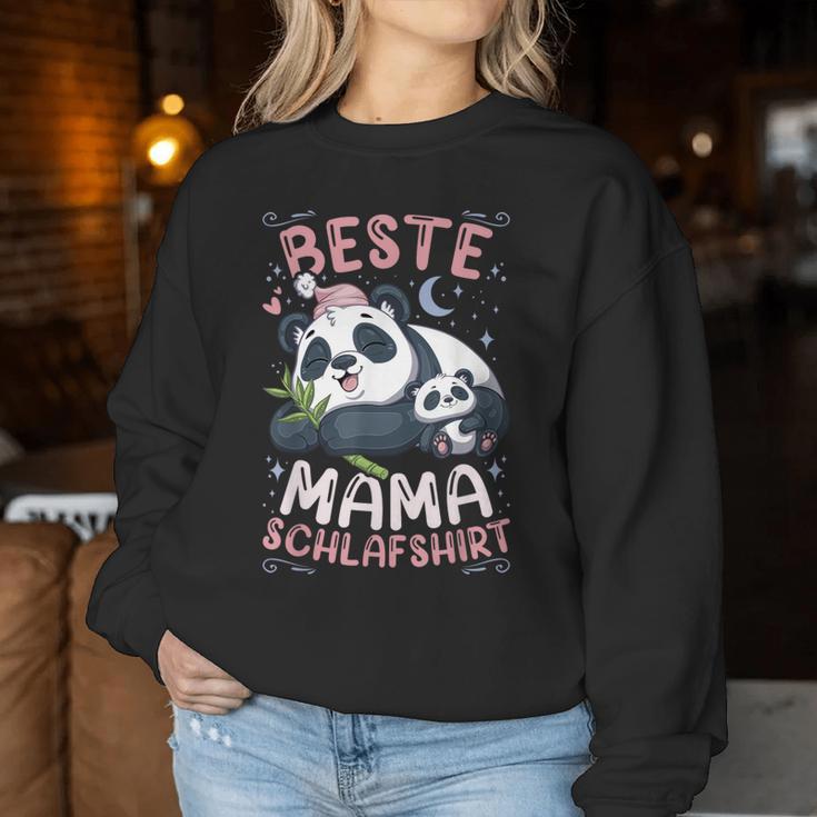 Beste Mama Schlaf Panda-Bär Mit Kind Mutter Sweatshirt Frauen Lustige Geschenke