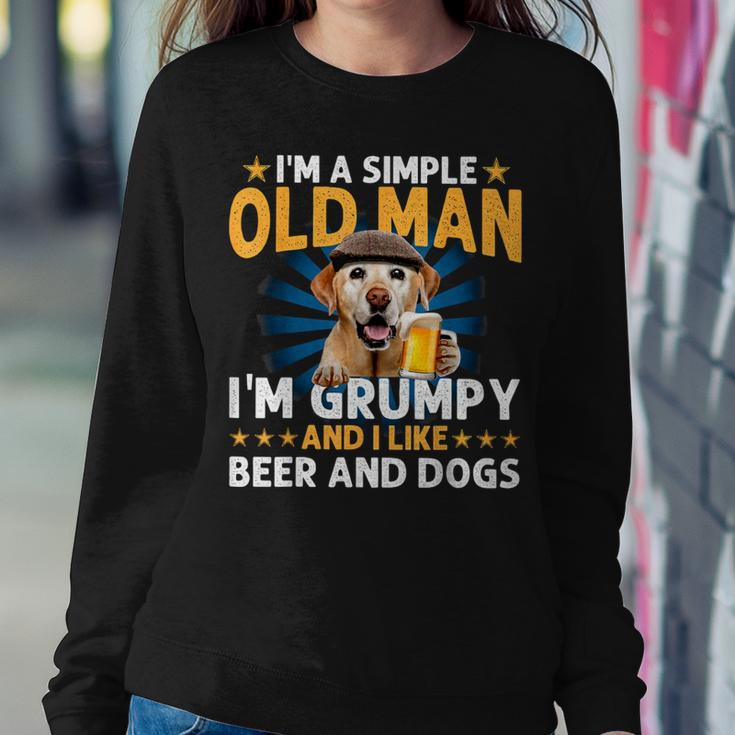 Bichon I’M A Simple Old Man I’M Grumpy&I Like Beer&Dogs Fun Women Sweatshirt Funny Gifts