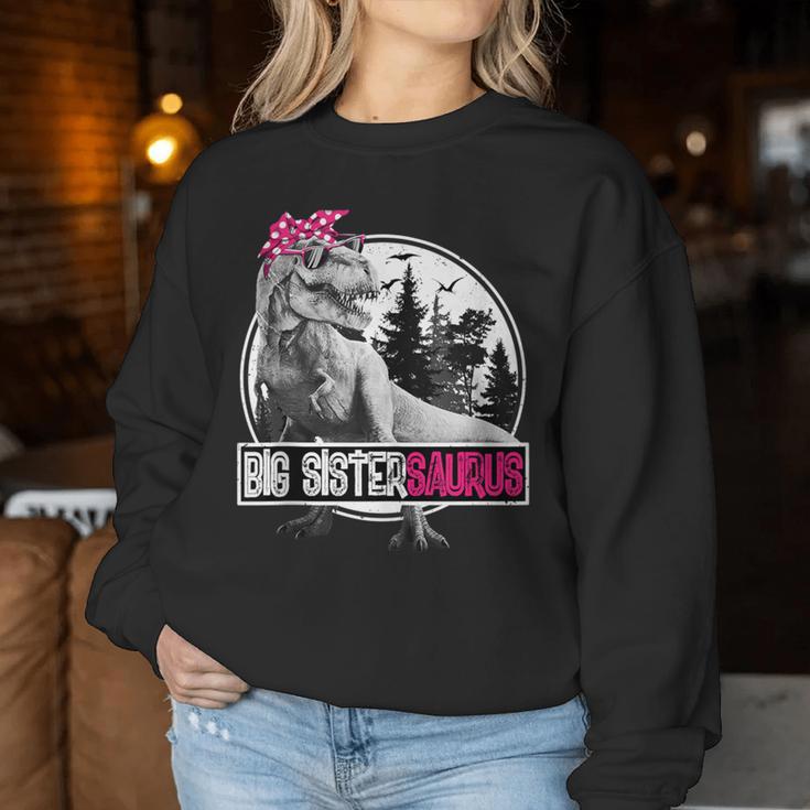 Big Sister SaurusRex Dinosaur Big Sistersaurus Family Women Sweatshirt Unique Gifts