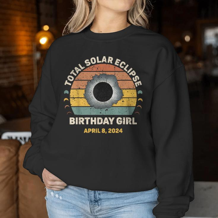 Birthday Girl Vintage Totality Spring Solar Eclipse Women Sweatshirt Unique Gifts