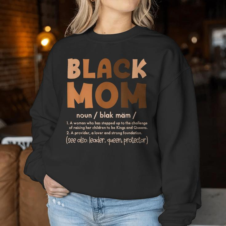 Black Mom Melanin Definition African American Mother's Day Women Sweatshirt Funny Gifts