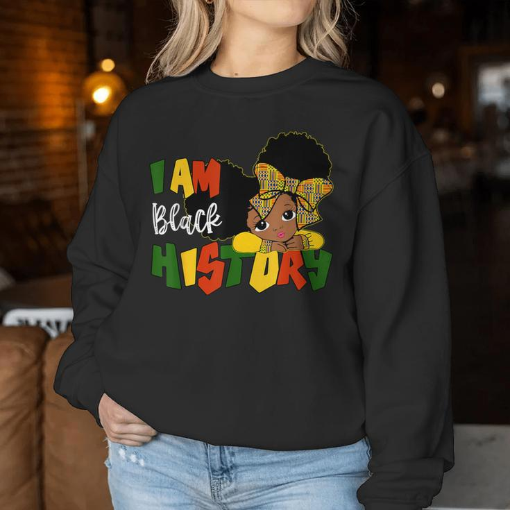 I Am Black History Month Girl Kid Traditional African Kente Women Sweatshirt Unique Gifts