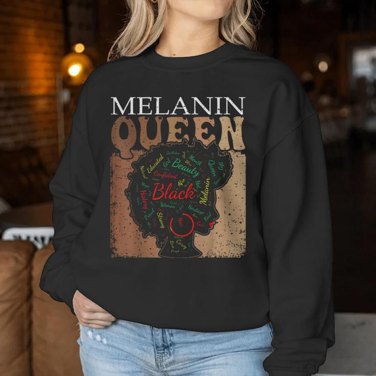 Black HistoryFor Melanin Queen African Hair Women Sweatshirt Unique Gifts