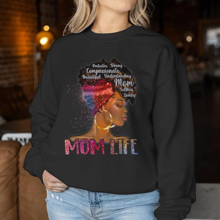 Black Woman Dope Mom Life African American Mother's Day Women Sweatshirt Funny Gifts