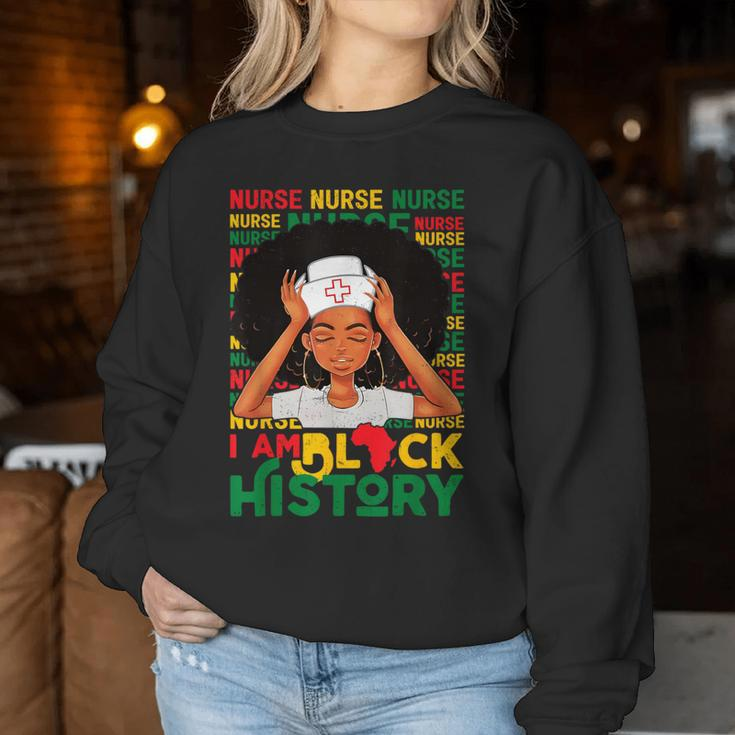 Black Woman Nurse Afro Retro Black History Month Women Women Sweatshirt Personalized Gifts