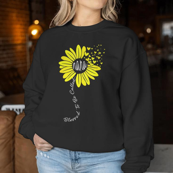 Blessed To Be Called Nana Happy Sunflower Family Women Sweatshirt Unique Gifts