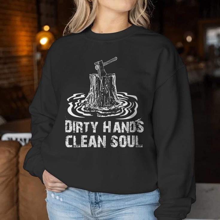 Blue Collar Mechanic Dirty Hands Quote Women Sweatshirt Unique Gifts