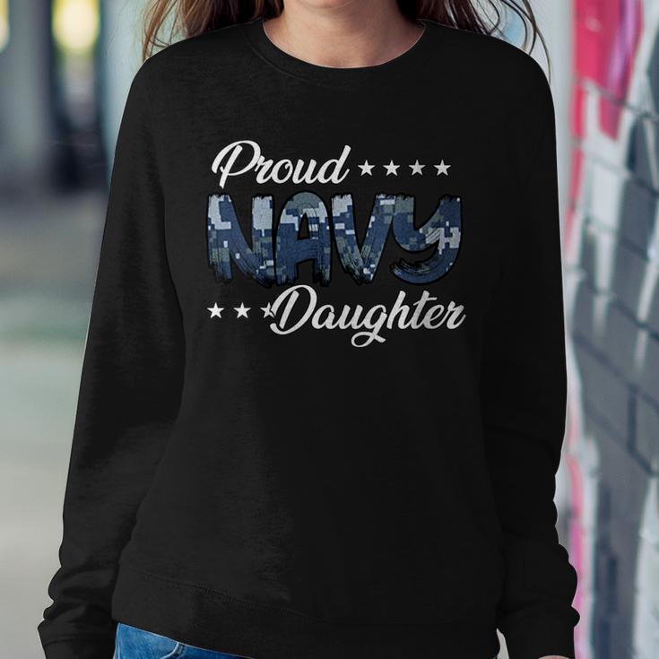 Blue Digital Bold Proud Navy Daughter Women Sweatshirt Unique Gifts