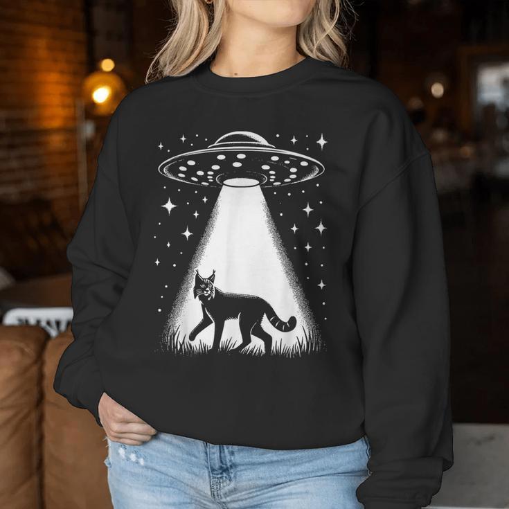 Bobcat Dad Mom Lover Alien Ufo Women Sweatshirt Unique Gifts