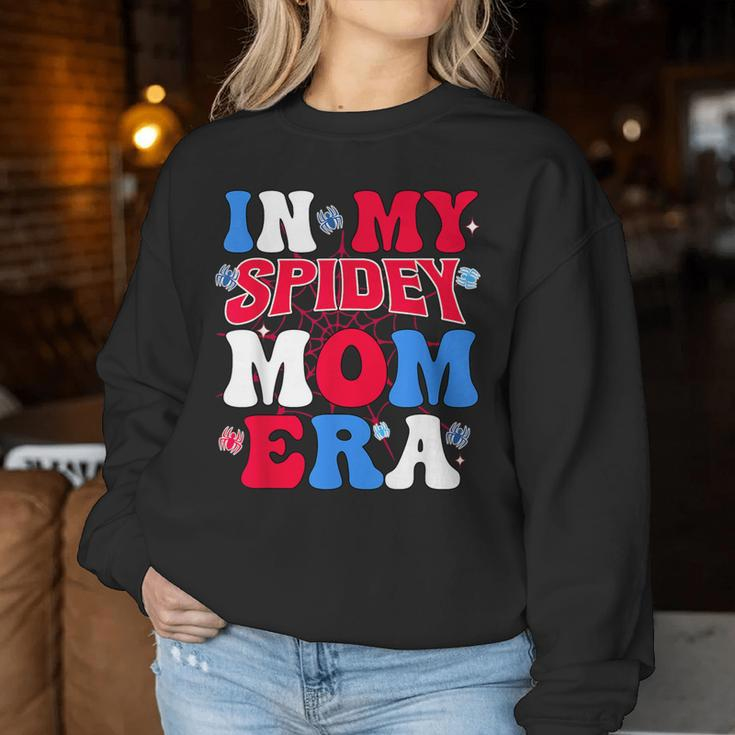 Boy Mama Groovy Mama And Daddy Spidey Mom In My Mom Era Women Sweatshirt Funny Gifts