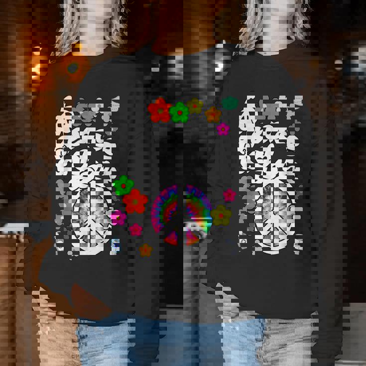 Camisa De Tinte Anudado Para Símbolo De La Paz Y Amor Sudadera Mujer Regalos divertidos
