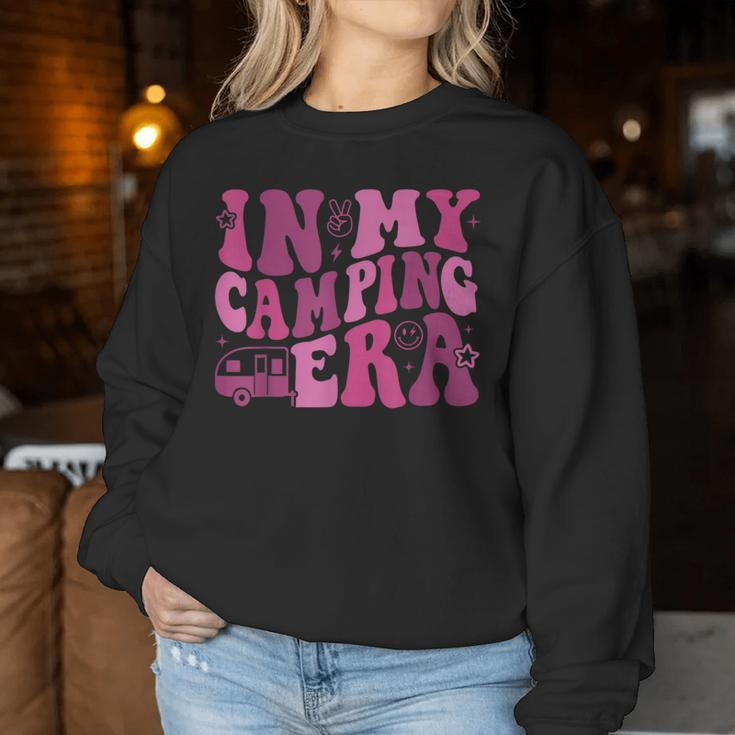 In My Camping Era Retro Pink Groovy Style For Women Women Sweatshirt Personalized Gifts