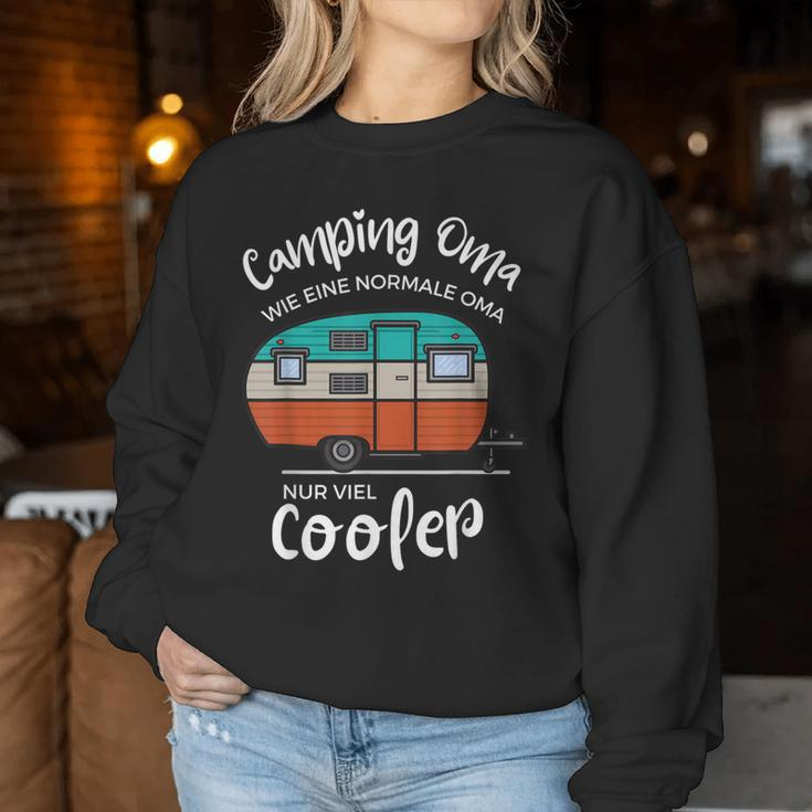 Camping Grandma Wie Eine Normale Oma Nuriel Cooler Sweatshirt Frauen Lustige Geschenke