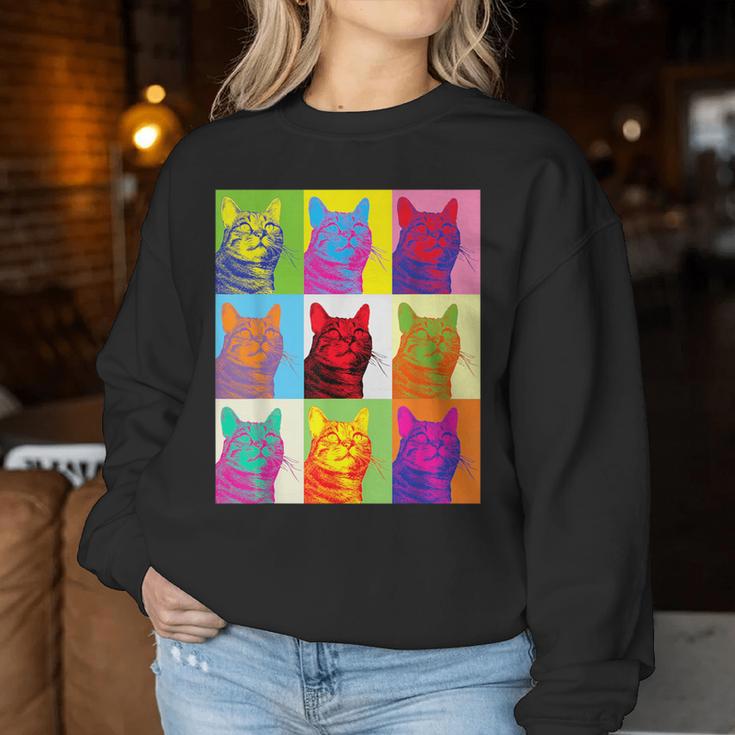 Cat Lover Cat Cat Dad Cat Art Cat Owner Women Sweatshirt Unique Gifts