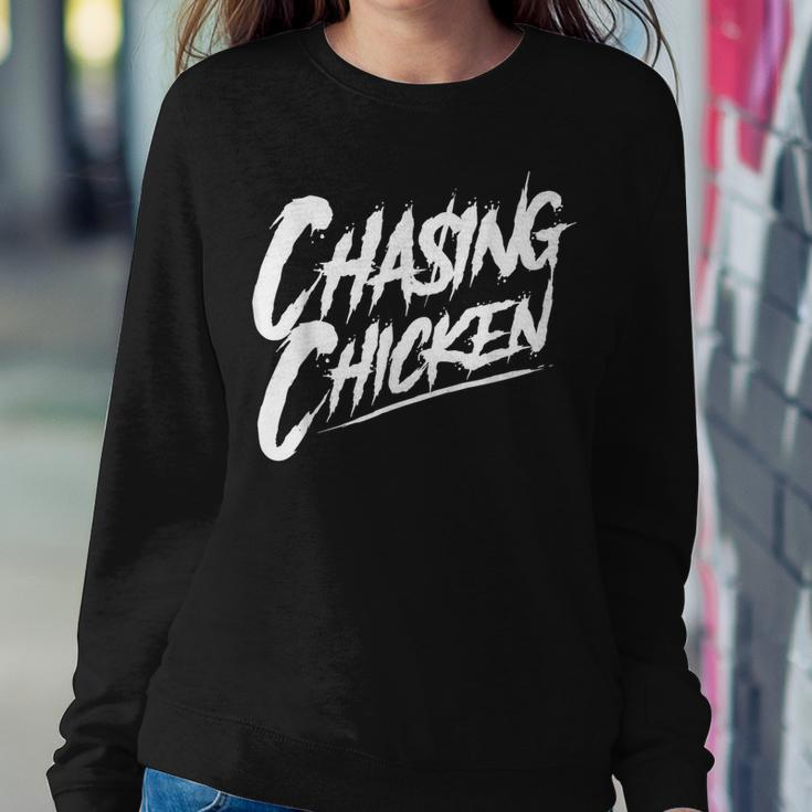 Chasing Chicken Rap Get Money Chasing Chicken Retro Women Sweatshirt Unique Gifts