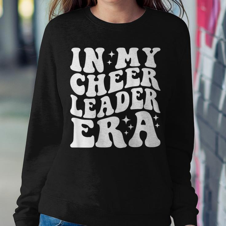 In My Cheerleader Era Groovy Football Cheer Leader Mom Coach Women Sweatshirt Funny Gifts