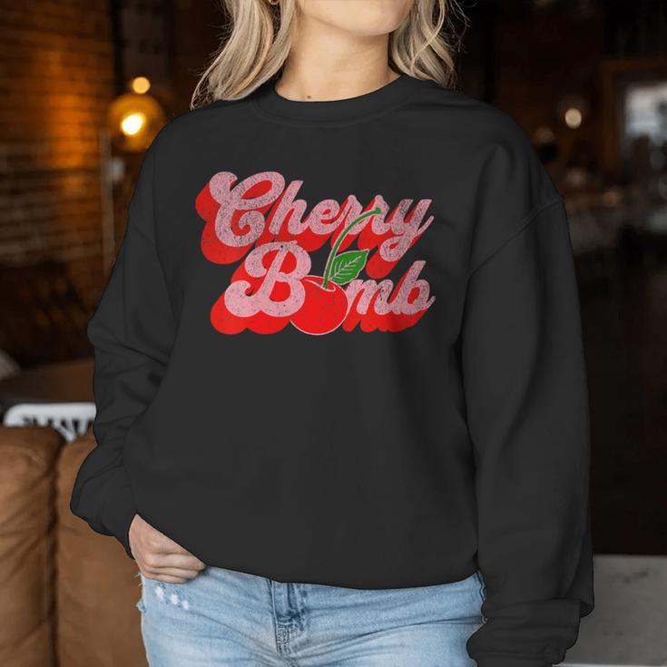 Cherry Bomb Retro 70S Vintage Style Cute Women Sweatshirt Unique Gifts