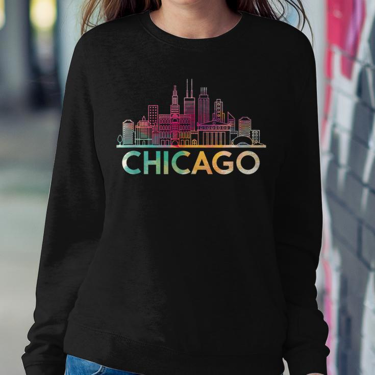 Chicago Illinois Skyline City Souvenir Girls Women Sweatshirt Unique Gifts