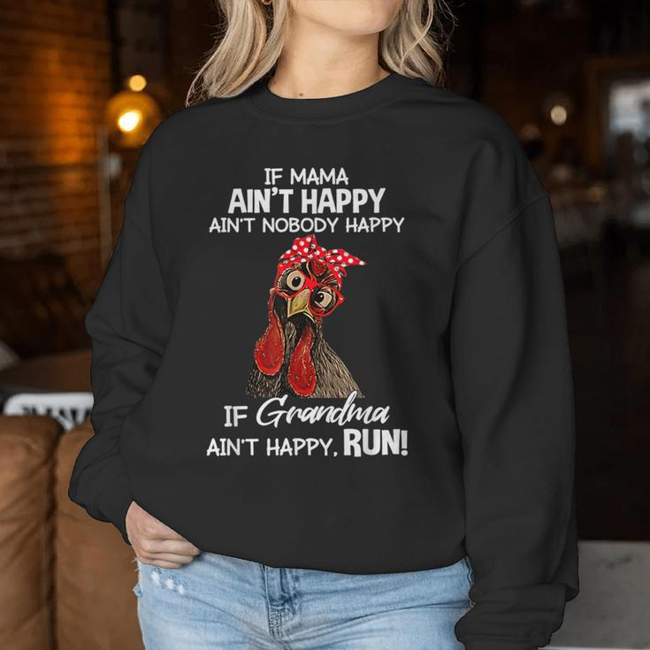 Chicken With Bandana If Mama Ain't Happy Ain't Nobody Happy Women Sweatshirt Unique Gifts
